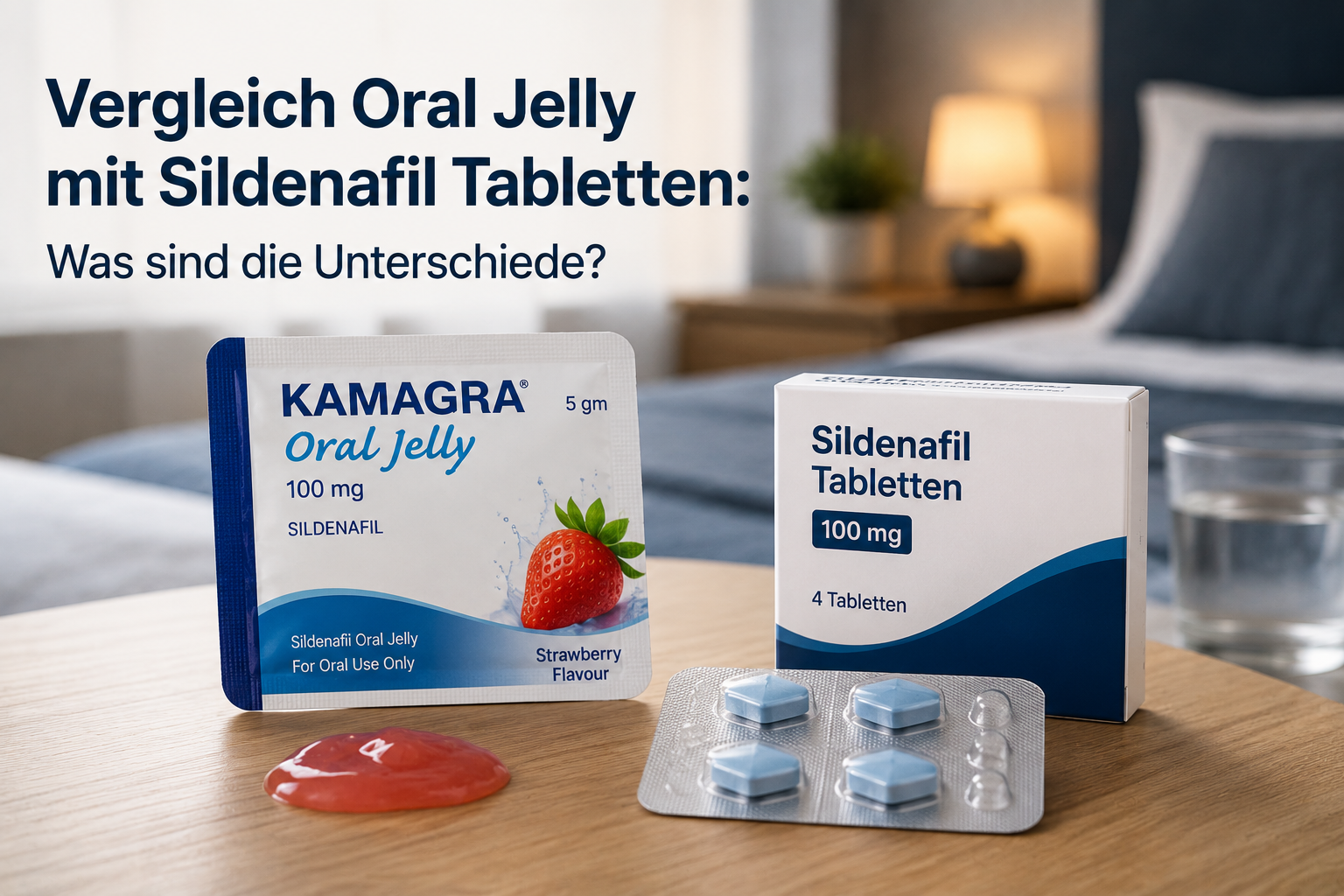 Vergleich Oral Jelly mit Sildenafil Tabletten: Was sind die Unterschiede?